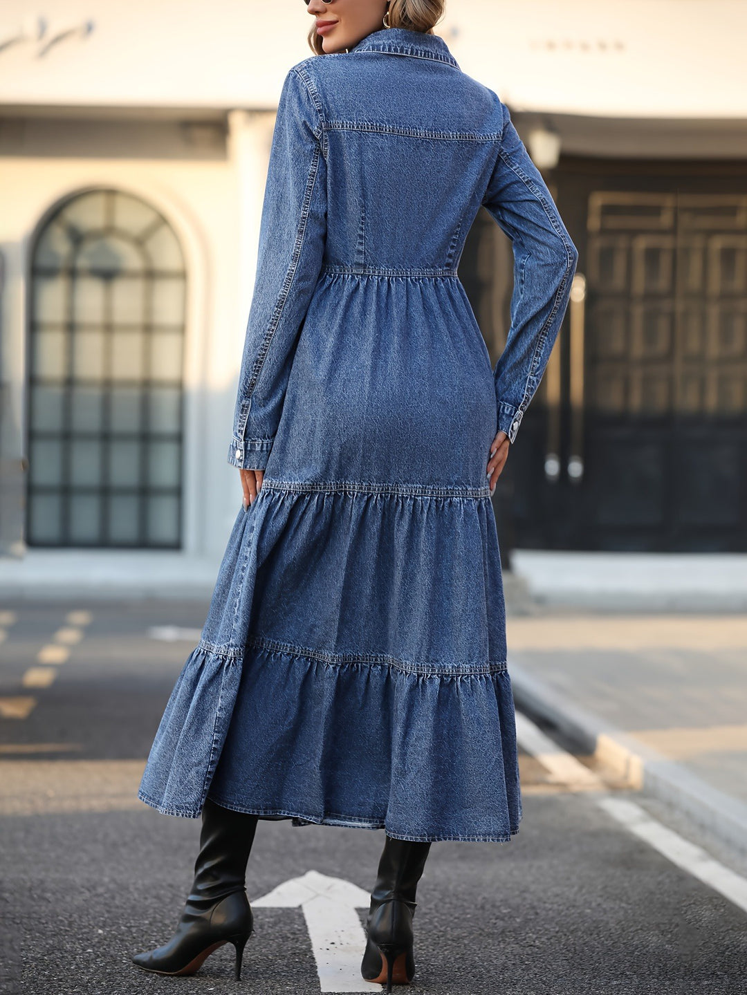 Vestido Maxi de Denim para Mujer