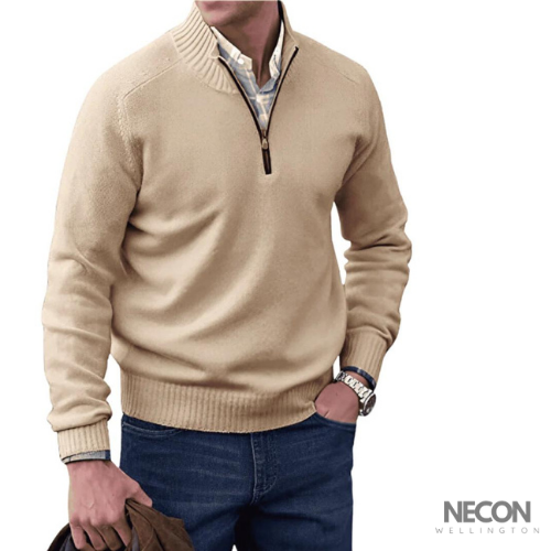 Nolan - Cashmere Quarter Zip Sweater