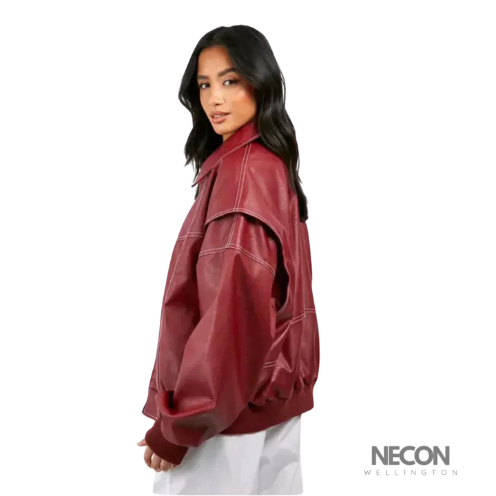 Moana™ Oversized Leather Jacket