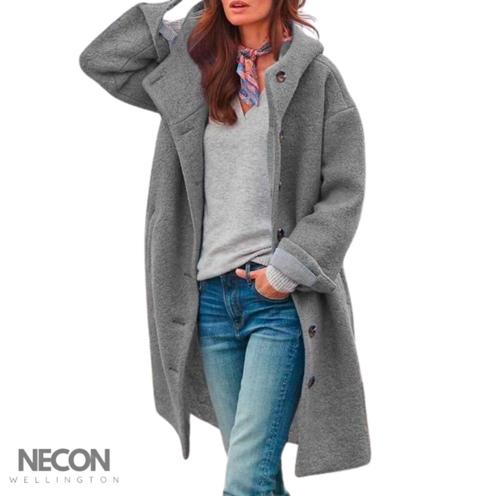 Elowen™ Elegant Wool Long Coat
