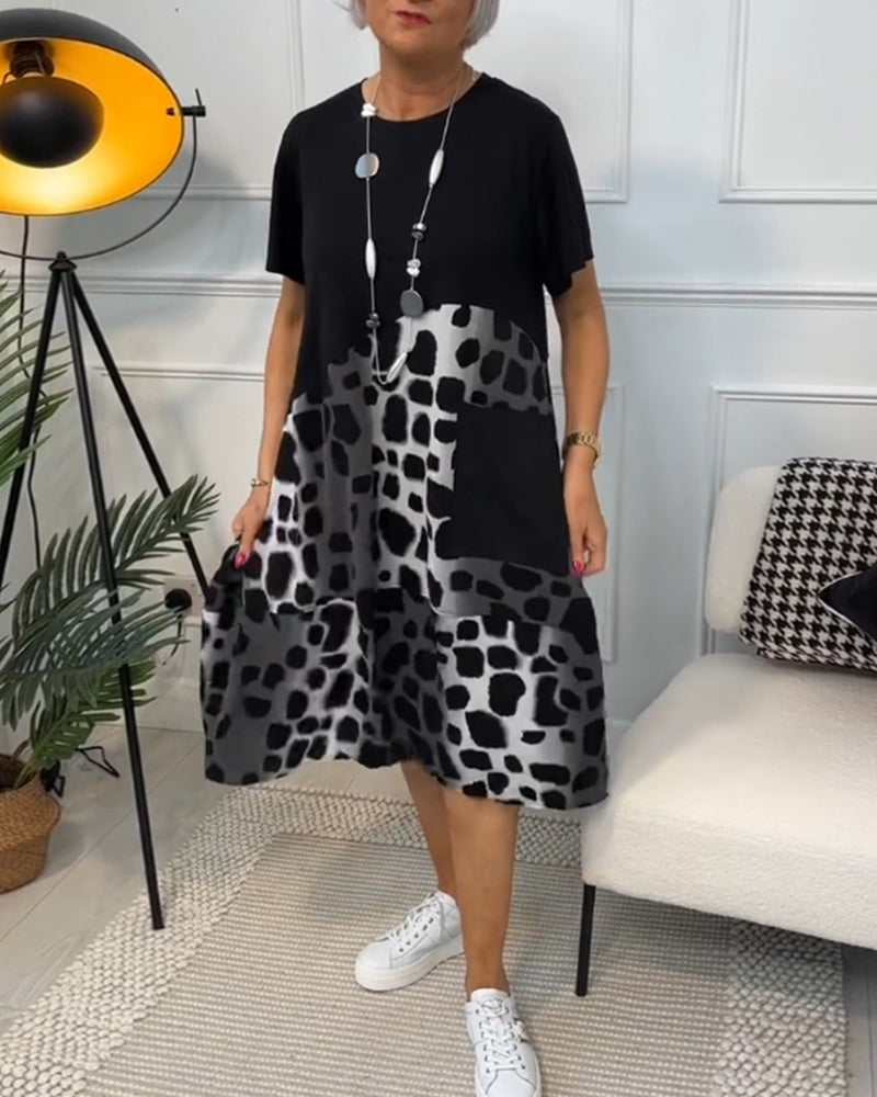Maya™ - Women's Short Sleeve Midi Dress
