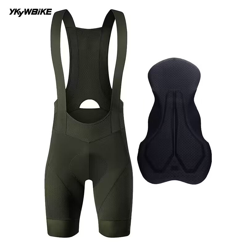 RideFlex Men's Performance Cycling Bib Shorts - 6H Padded