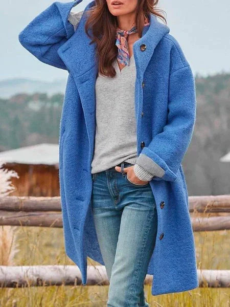 Elowen™ Elegant Wool Long Coat