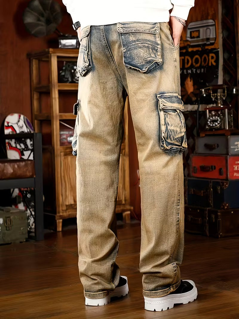 Pantalones Cargo de Corte Recto para Hombre