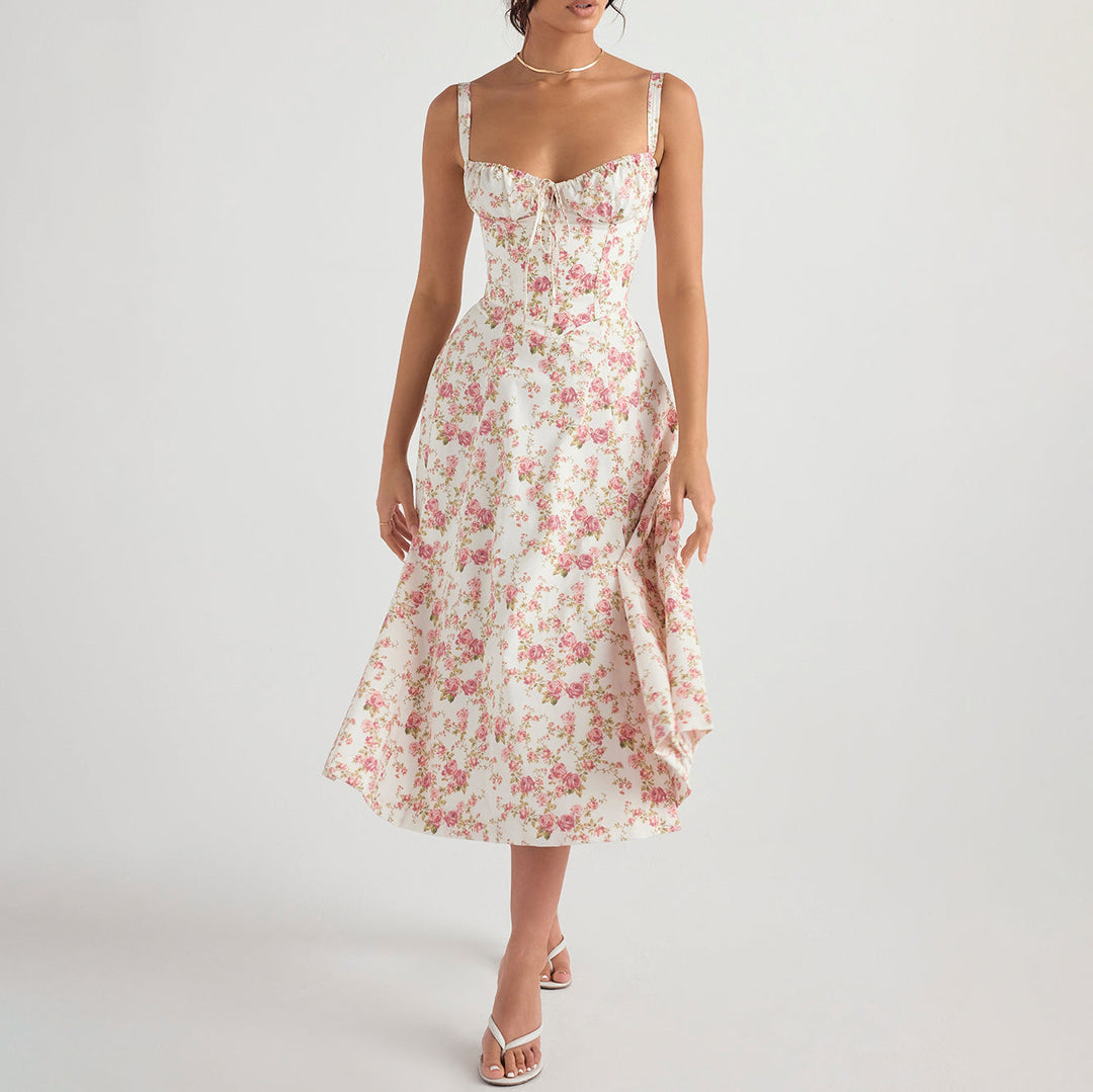 Lucy™ | Floral Waist-Cincher Dress
