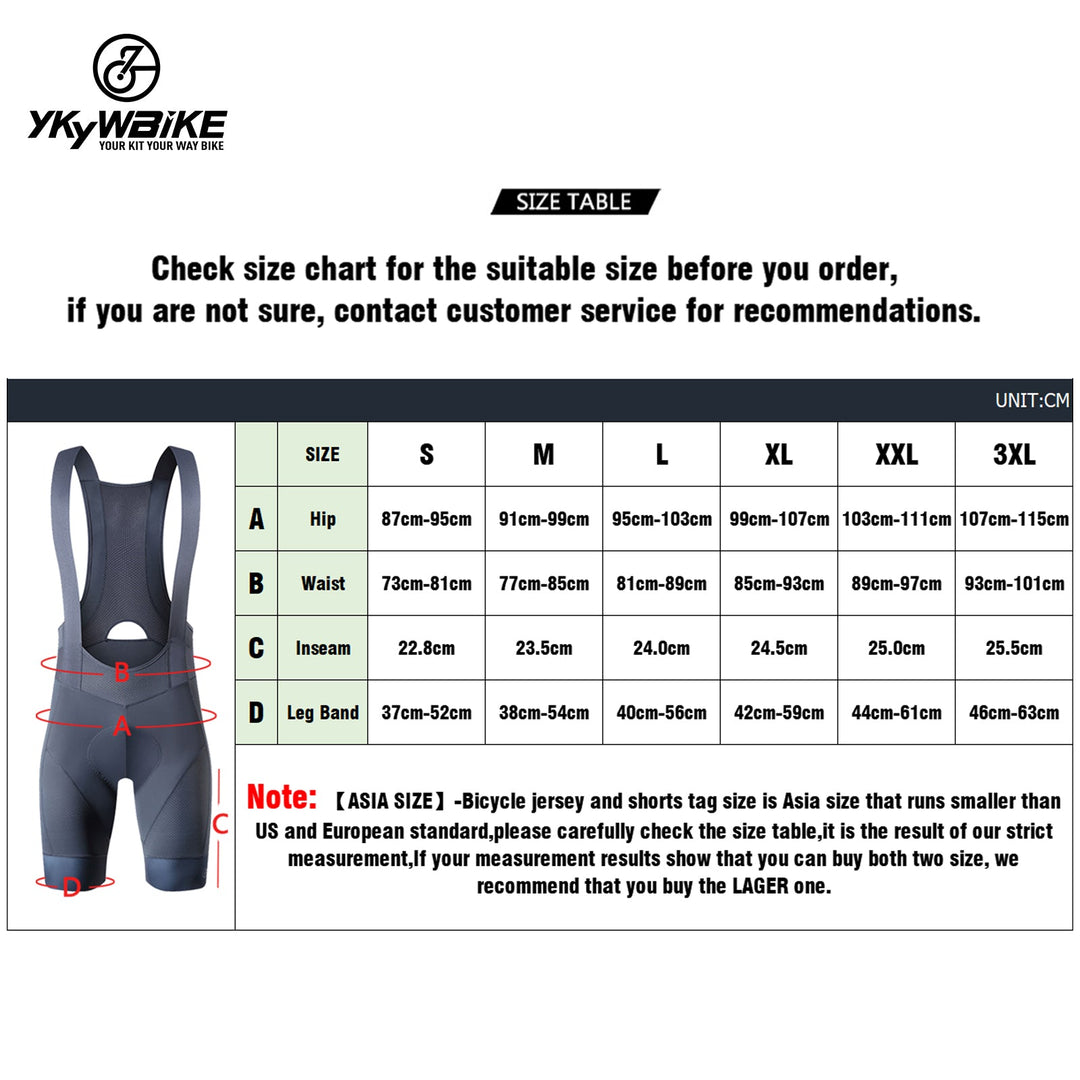RideFlex Men's Performance Cycling Bib Shorts - 6H Padded