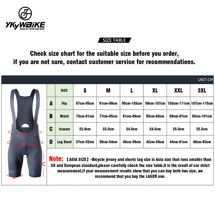 RideFlex Men's Performance Cycling Bib Shorts - 6H Padded