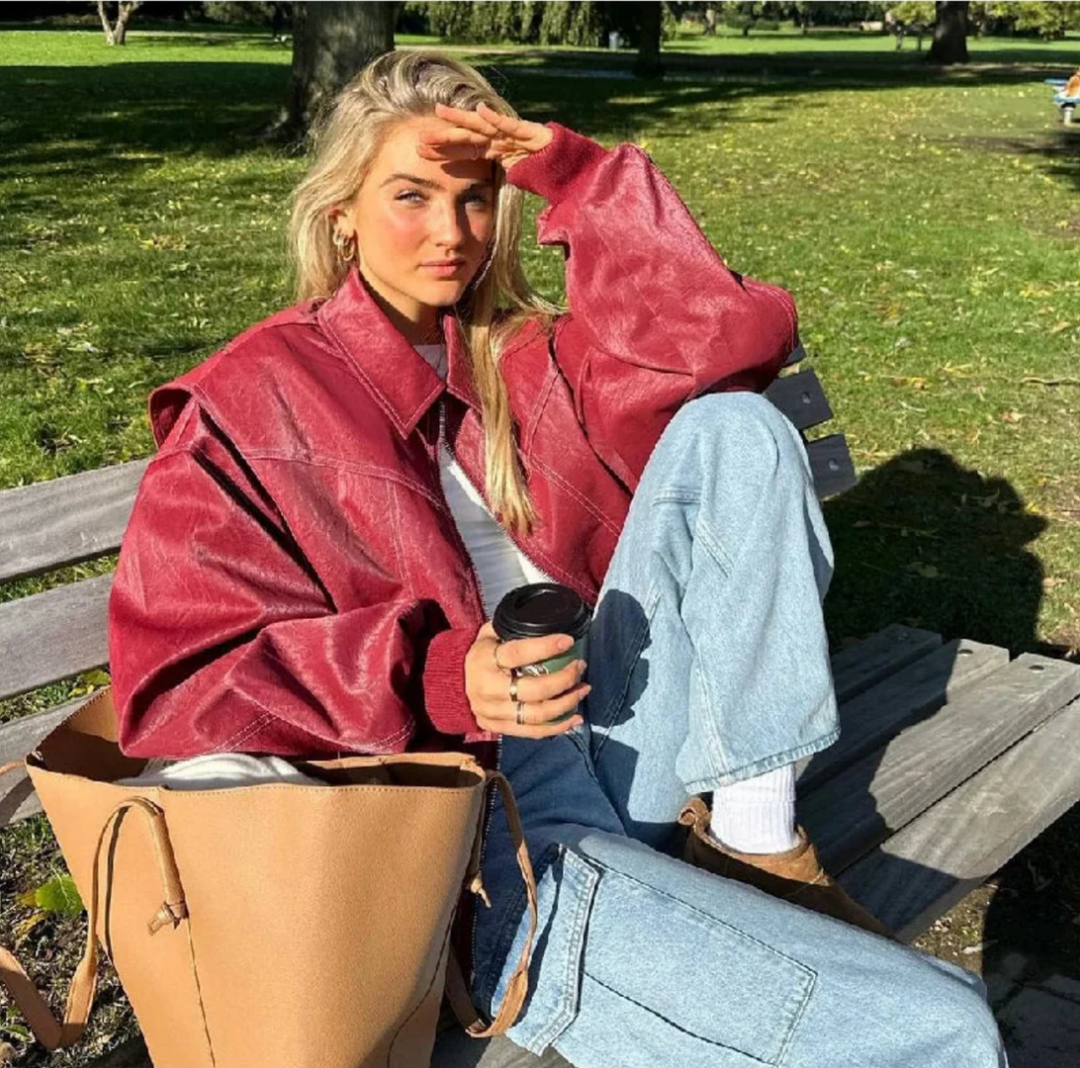 Moana™ Oversized Leather Jacket