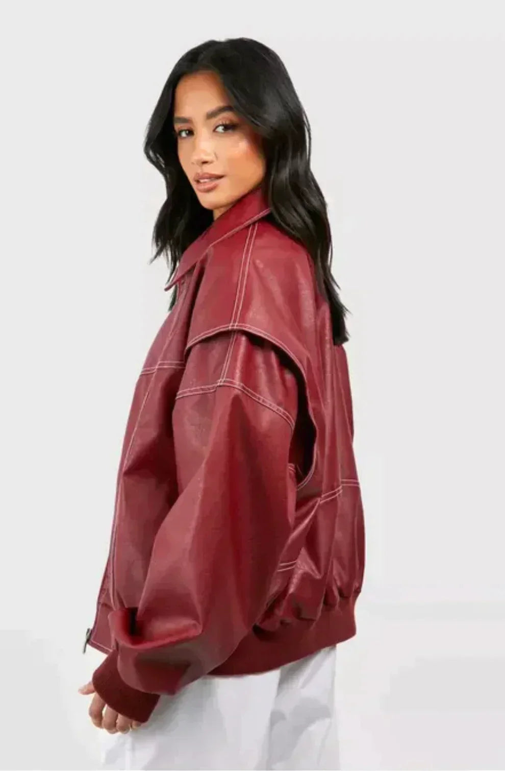 Moana™ Oversized Leather Jacket