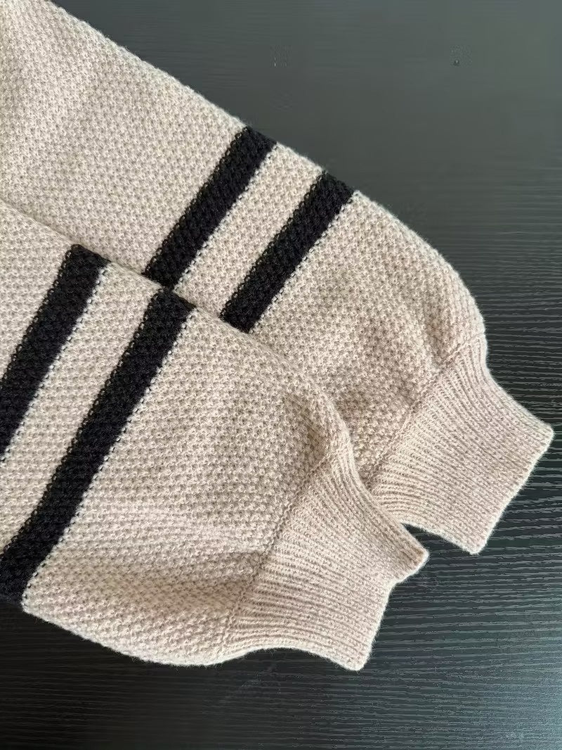 Suéter de Punto de Mujer con Bloques de Color