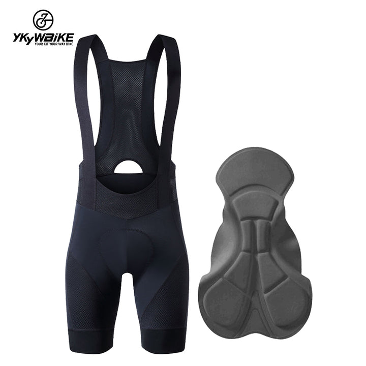 RideFlex Men's Performance Cycling Bib Shorts - 6H Padded