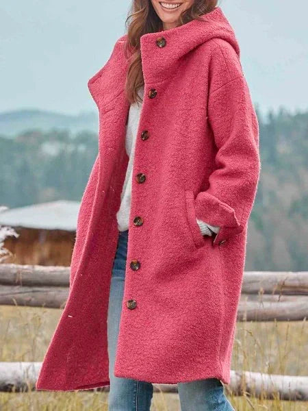 Elowen™ Elegant Wool Long Coat