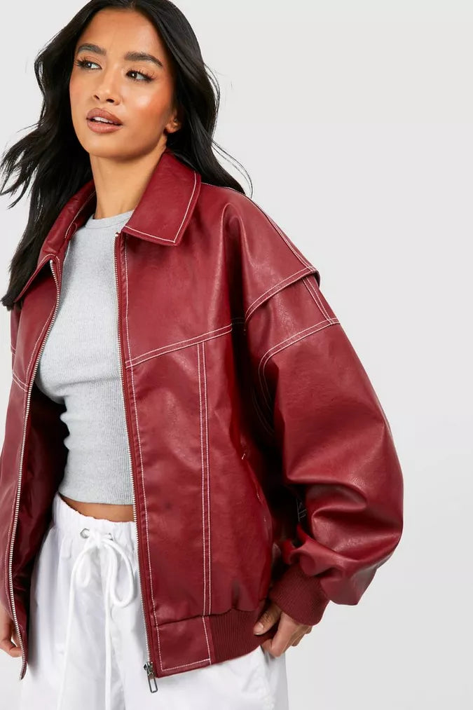 Moana™ Oversized Leather Jacket