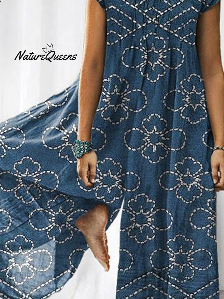 Isla™ | Vintage Blue Denim Jumpsuit