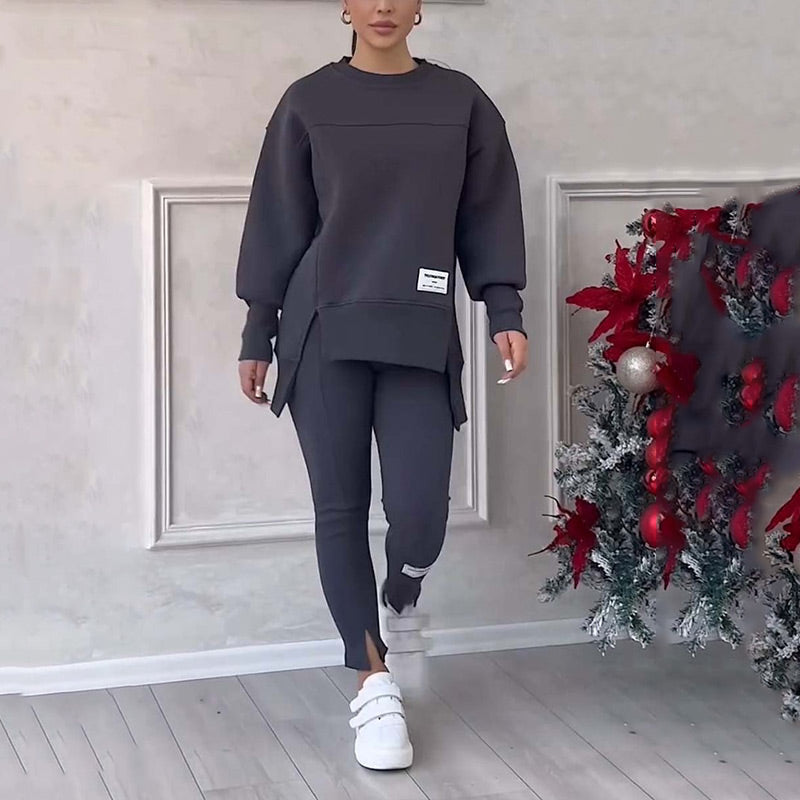 KiwiElla™ Women's Casual Sweatshirt Leggings Set